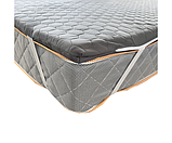 Топер Point Art AquaStop зі з'ємним вологонепроникним чохлом на блискавці 80х200 см сірий, фото 2