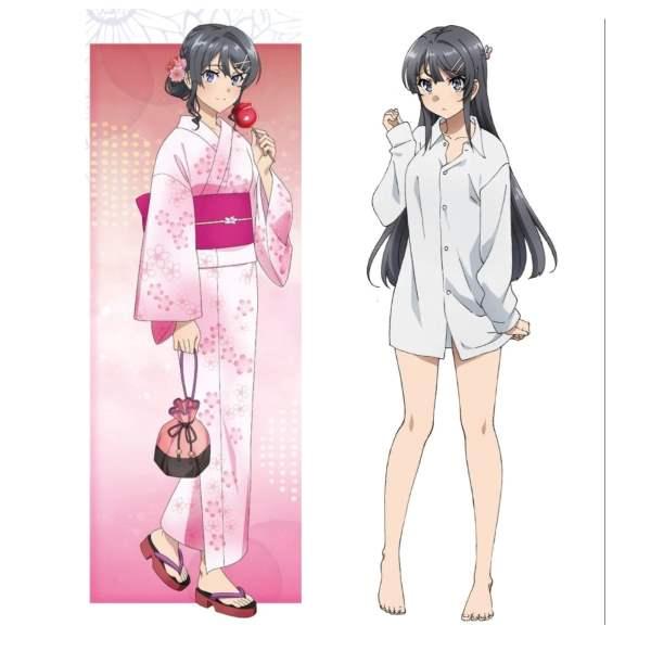 Дакімакура 150х50 см  Маї Сакурадзіма Mai Sakurajima Цей Дурний свин  Подушка з наволочкою обнімашка двухсторння, фото 1