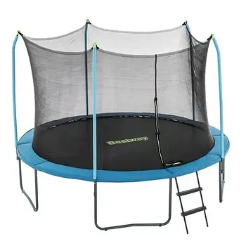 Батут дитячий (зі сходами, 366 х 278 см) Bestway 59104 | Батут на пружинах