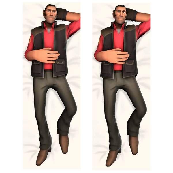 Дакімакура 150х50 см Снайпер TF2 Sniper Я тебе бачу Team Fortress 2 on Steam Подушка з наволочкою обнімашка двухсторння, фото 1