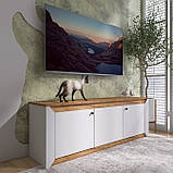 Тумба ТВ Нордік 1500 Еверест Графіт, Дуб крафт золотий (150х38х53 см), фото 8