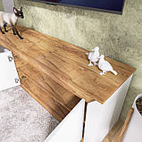 Тумба ТВ Нордік 1500 Еверест Білий, Дуб крафт золотий (150х38х53 см), фото 7