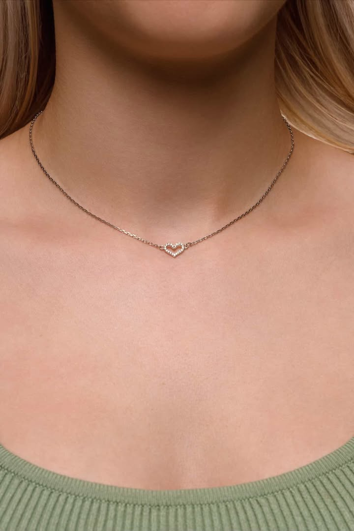 Срібне кольє з серденьком, фото 1