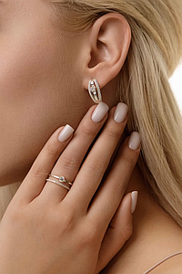 Срібний набір сережки + каблучка арт. КЕ-01262, 22с387