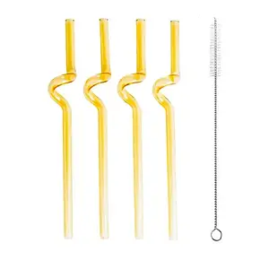 Набір скляних соломинок для напоїв 19,5 см 4 штуки