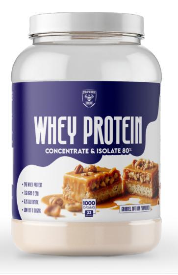 Протеїн Protein Whey Concentrate & Isolate 80%  1000 грам  Смак :Caramel Nut, фото 1