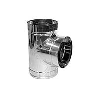 Трійник Версія-Люкс Ф140/200 90° неіржавка сталь 304 1 мм