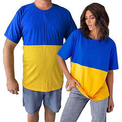 Футболка жовто-синя, патріотична, кольором прапора України