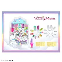 Набір дитячої косметики для манікюру накладні нігті і лак 2105T