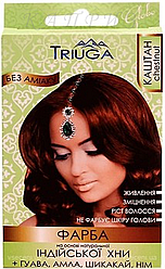 Фарба для волосся Triuga на основі хни природна каштан 25 г