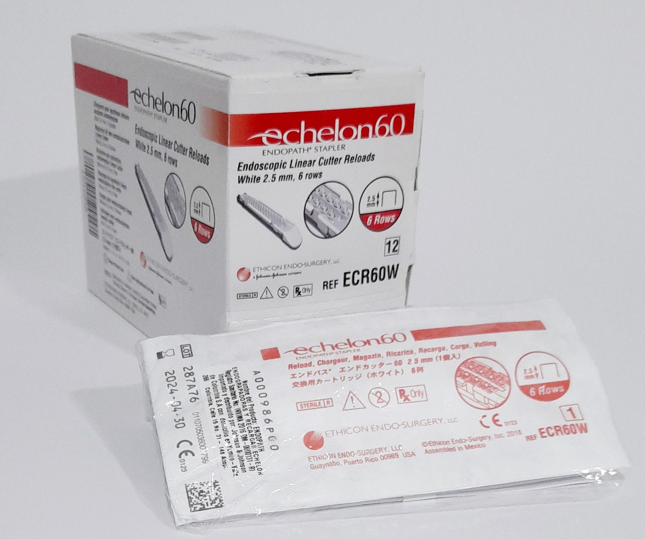 Касети зі скобами до Echelon 60 Endopath , білі 12шт/уп Ethicon ECR60W