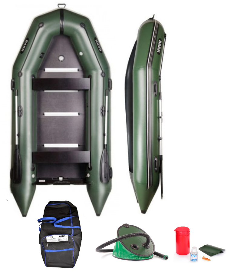 Надувний човен Bark BT-360SD кільовий чотиримісний з жорстким дном, фото 1