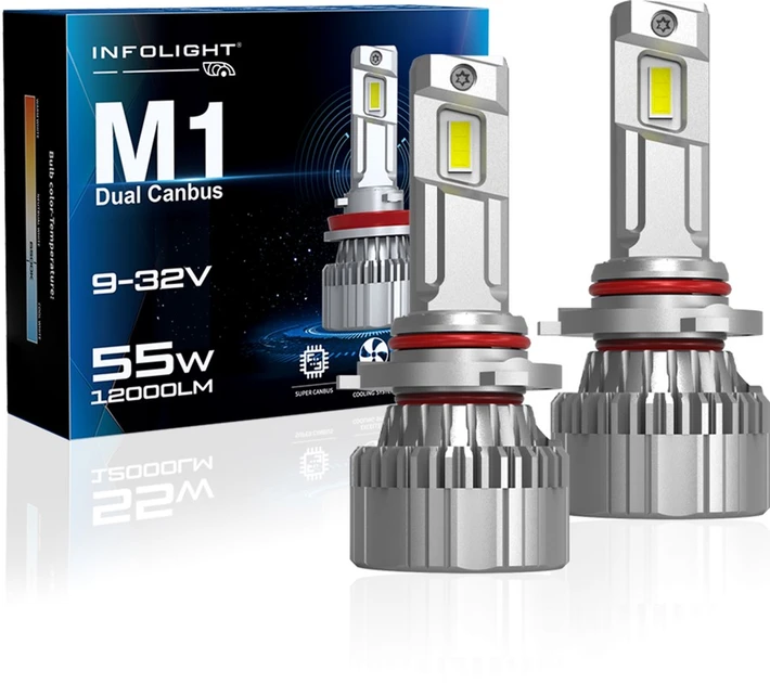 Комплект світлодіодних ламп Infolight M1 Dual Canbus 9005 55W (Inf M1 DC 9005)