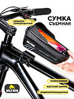 Велосипедна сумка під мобільний телефон 1л., Сумочка для велосипеда, Тримач для телефону, XTM
