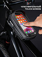 Велосумка на раму для телефону 1л., Тримач для телефону велосипедний, Сумка на кермо велосипеда, XTM