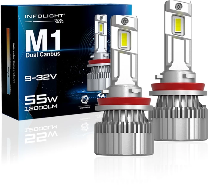Комплект світлодіодних ламп Infolight M1 Dual Canbus H11 55W (Inf M1 DC H11)