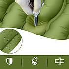 Надувний каремат 235х70см, з подушкою і вбудованим насосом, Зелений / Надувний матрац туристичний, фото 7