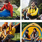 Надувний каремат 235х70см, з подушкою і вбудованим насосом, Зелений / Надувний матрац туристичний, фото 4