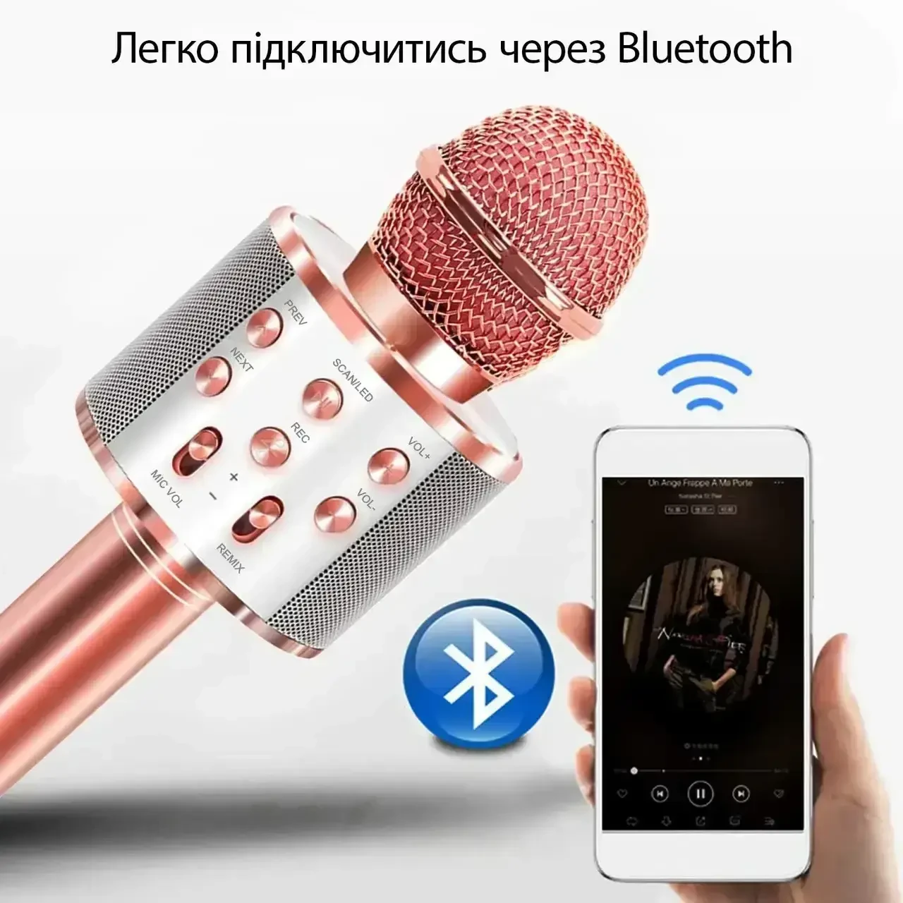 УЦЕНКА! Беспроводной караоке микрофон Wster WS-858 Bluetooth (Плохая упаковка 3052)