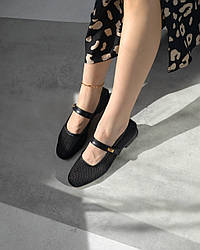 Чорні балетки-сіточка у стилі Мері Джейн 36-41