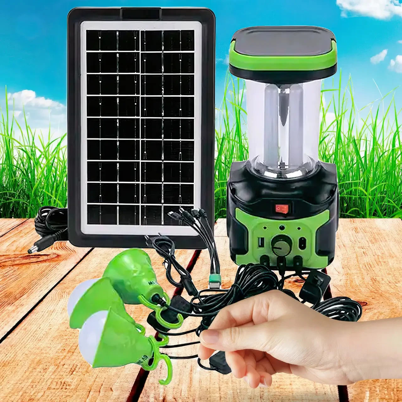 УЦЕНКА! Портативная автономная система с солнечной панелью Solar Light DT-9016 (Повреждение на корпусе 3048)