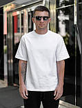 Біла футболка чоловіча повсякденна без логотипа S M XL XXL 3XL Футболка чоловіча оверсайз білу, фото 2