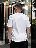 Біла футболка чоловіча повсякденна без логотипа S M XL XXL 3XL Футболка чоловіча оверсайз білу, фото 3