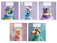 Тетрадь 60 листов клетка "Бриск" / Яркая птица