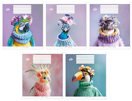 Зошит 60 арк. клітинка "Бріск" / Яскрава пташка