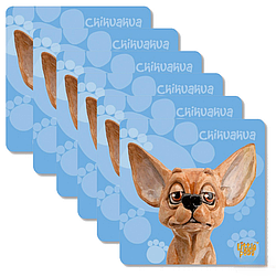 Набір підставок з пробки Arora Чіхуахуа (6 шт) 10,5х10,5 см