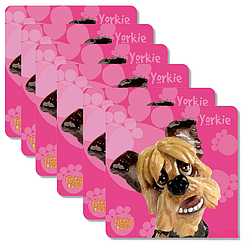Набір підставок з пробки Arora Йоркширський тер'єр (6 шт) 10,5х10,5 см