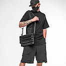 Чорна чоловіча сумка через плече SHERMAN месенджер для міста, фото 6