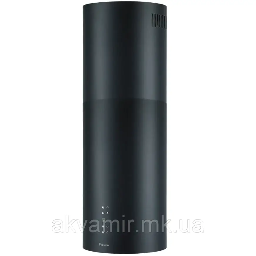 Витяжка для кухні Fabiano Cylindra Isola 35 Silent Black (чорна) острівна, фото 1