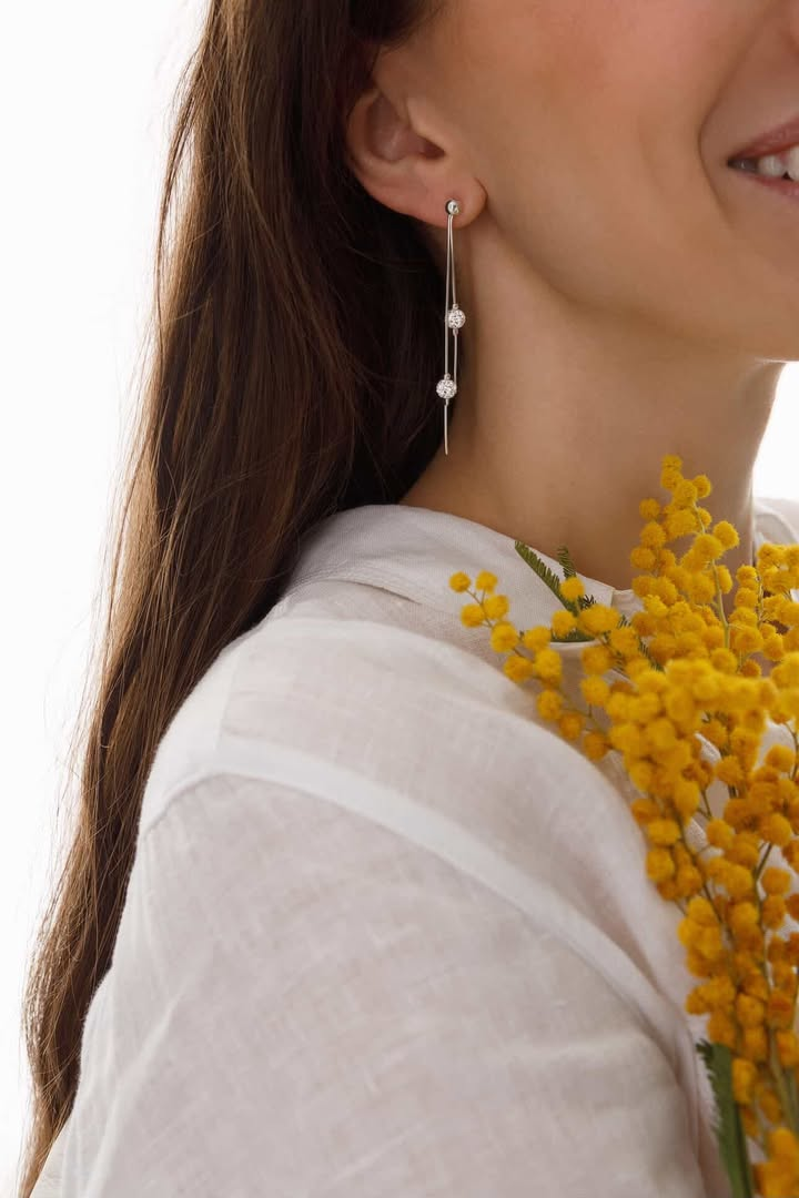 Срібні гвоздик на защіпці, фото 1