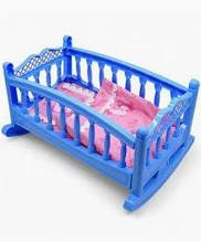 Ліжечко колиска мале з постіллю 006/7 006/4, Набір дитячий, 006/7-зелене