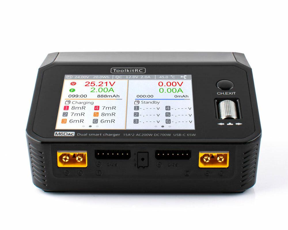Зарядний пристрій ToolkitRC M6DAC AC 200W/DC 350W x2