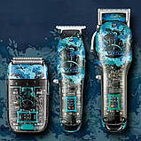 Набір для стрижки волосся і бороди з насадками 3в1 VGR V-645 Акумуляторна машинка з триммером та шейвером, фото 9