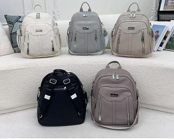 Жіночий рюкзак-сумка міський 37*29 см на блискавці з кишенями зі штучної шкіри в різних кольорах Fuerya