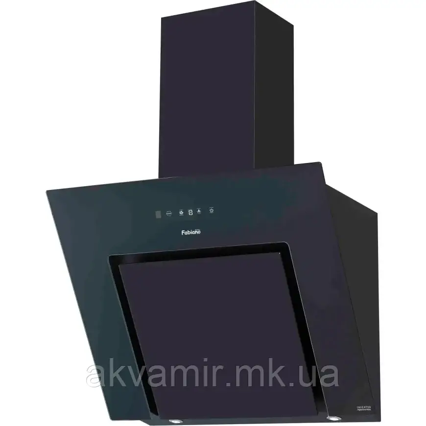 Витяжка для кухні Fabiano Adria 60N Black (чорне скло) похила, фото 1