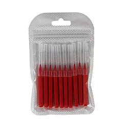 Міні-щіточки для брів і вій з ковпачком Starlet Professional 60/10, 10 шт/уп, Червоні