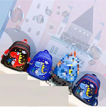 Рюкзак дитячий дошкільний на блискавці принт Динозавр у різних варіантах Fuerya