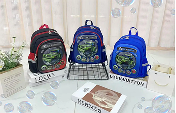 Рюкзак дитячий дошкільний 30*22 см на блискавці принт Авто у різних варіантах Fuerya