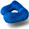 Надувна подушка-підголівник Pillow для подорожей велюрова - Dark Blue, фото 2