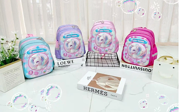 Рюкзак дитячий дошкільний 30*22 см на блискавці принт Єдиноріг у різних варіантах Fuerya