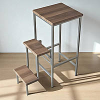 Табурет драбина на 3 сходинки лофт Minos Наша Ковка