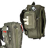 Тактичний медичний рюкзак Marck-men 35х30х12 см., з трьома боксами для препаратів. Рюкзак медика 16-17л. хакі. "MiniMarck" ММ, фото 7