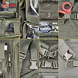 Тактичний медичний рюкзак Marck-men 35х30х12 см., з трьома боксами для препаратів. Рюкзак медика 16-17л. хакі. "MiniMarck" ММ, фото 9