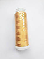 Нитки для машинної вишивки 100% віскоза (100% rayon) 3000 ярдів, №123, золотиста, медова