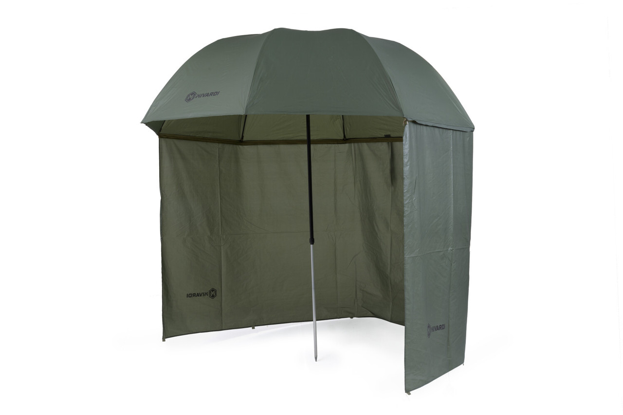Парасоля для риболовлі з стінками, Парасоля Mivardi Umbrella Green PVC + side cover