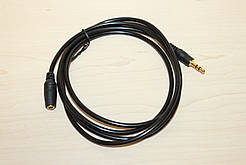 Аудіокабель Подовжувач AUX 3.5 мм 1.5m